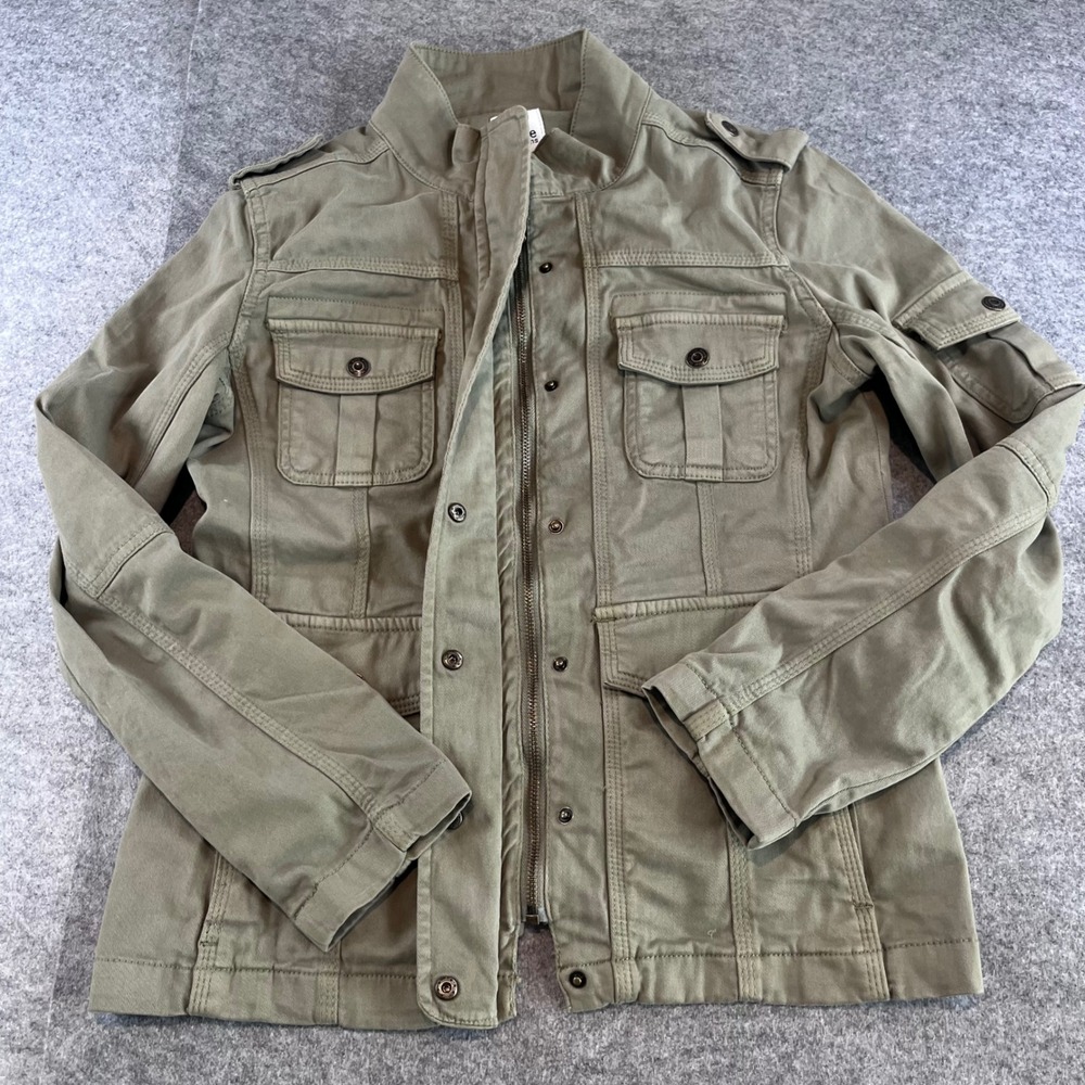 Kensie Jeans Womens Military Field Jacket Olive Green Utility Gorpcore M Cargo